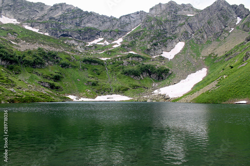 Mountain ice lake MSY in Abkhazia