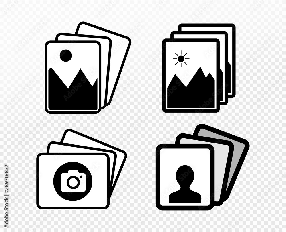 Set of picture portrait icon symbol. Vector illustration. Isolated on white background. Set of picture portrait icon symbol. Vector illustration. Isolated on white background.