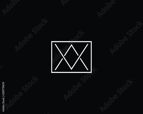 Professional and Minimalist Letter AV VA Logo Design, Editable in Vector Format in Black and White Color