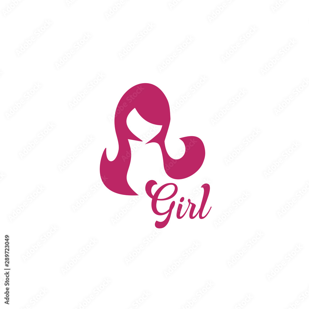 Woman face logo design vector template Woman face logo design vector template