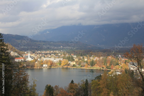 Landscapes of Bled lake in Slovenia