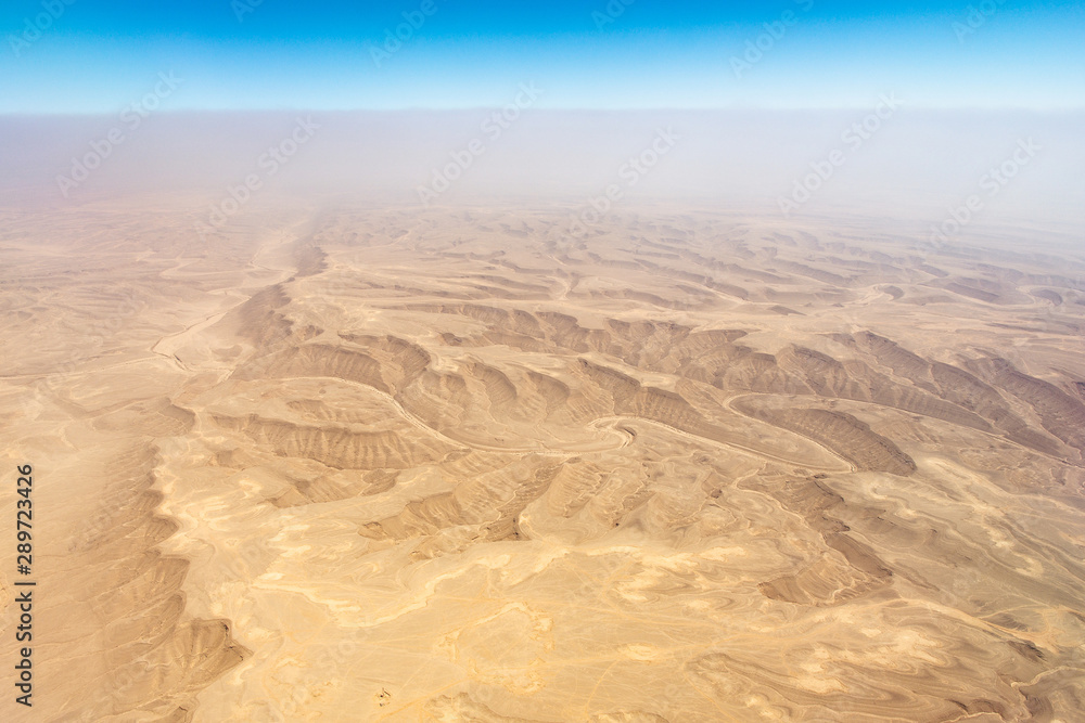 Aerial view of Libyan Desert - the northern and eastern part of the Sahara Desert near Cairo Aerial view of Libyan Desert - the northern and eastern part of the Sahara Desert near Cairo