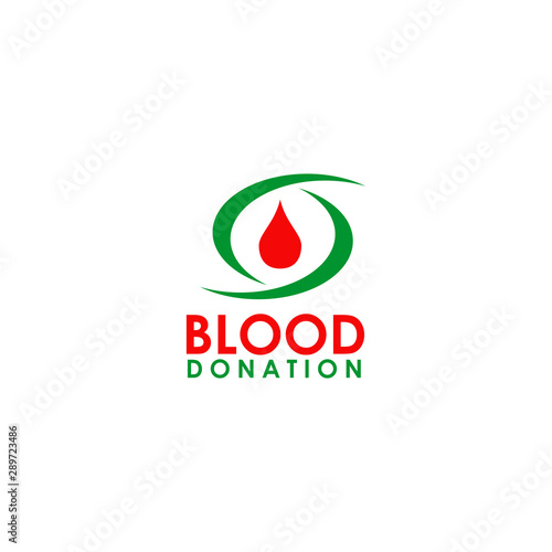 Blood donation logo design vector template