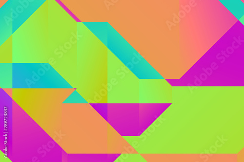 Modern geometric abstract background. Bright colorful banner with a trendy gradient shapes