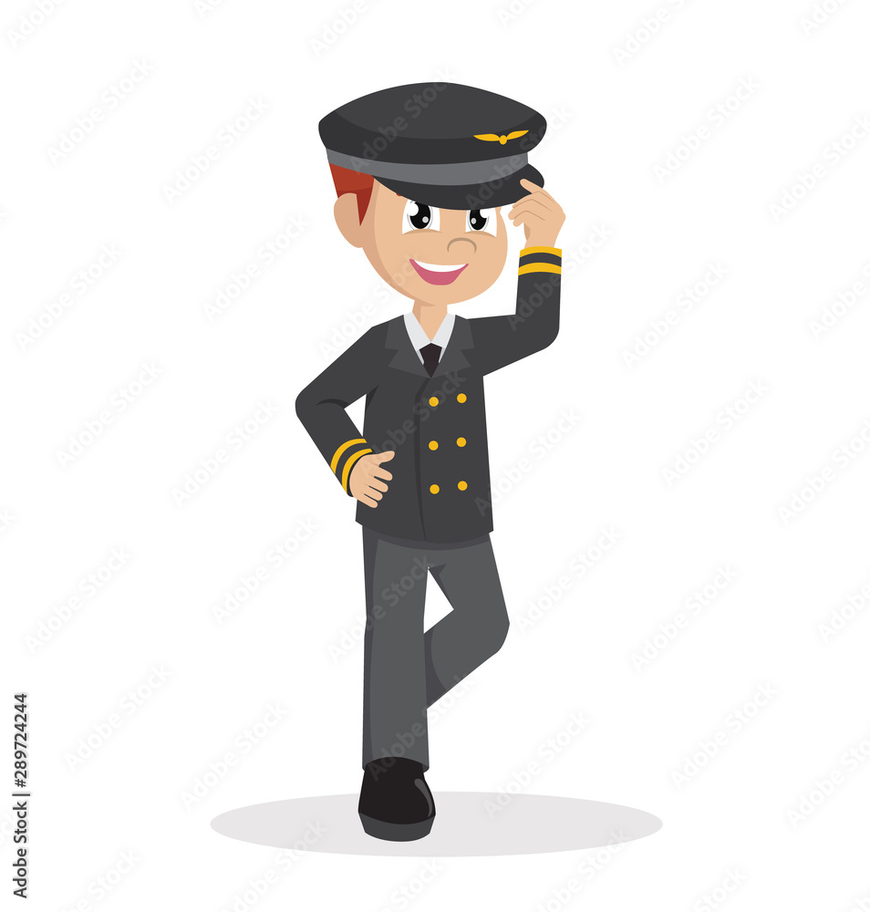 Boy using pilot costume.