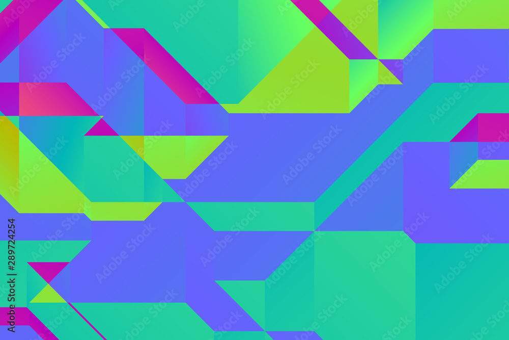 Modern geometric abstract background.  Bright colorful banner with a trendy gradient shapes