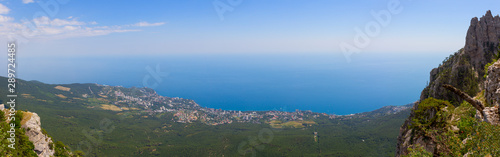 panoramic view from the mountain on the coast of the Black Sea