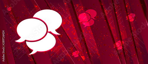 Comments icon Abstract design bright red banner background
