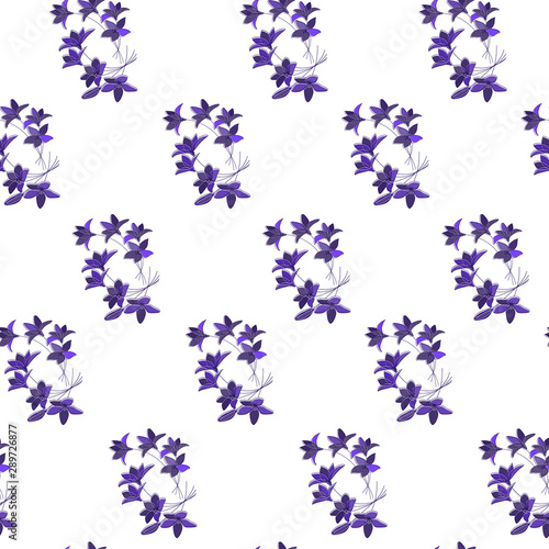 Vector seamless pattern with flower of magnolia. Endless print with spring magnolia