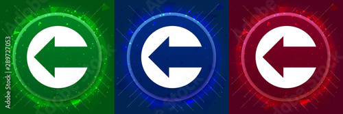 Back arrow icon elegant modern design abstract buttons set illustration