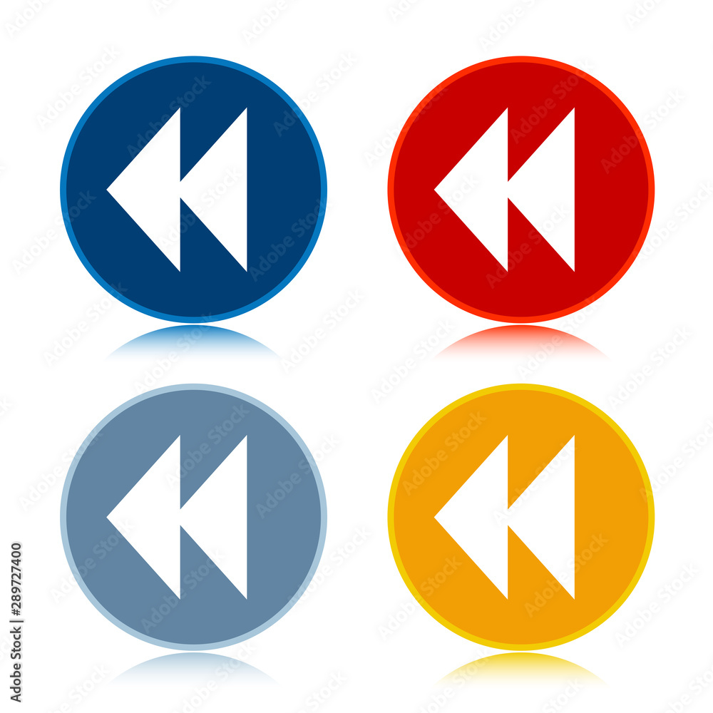 Jump forward icon trendy flat round buttons set illustration design Jump forward icon trendy flat round buttons set illustration design