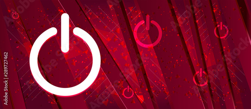 Fotografia Power icon Abstract design bright red banner background