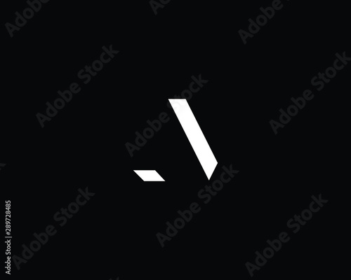 Professional and Minimalist Letter AA Logo Design, Editable in Vector Format in Black and White Color