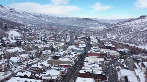 PARK CITY UTAH WINTER AERIAL 14