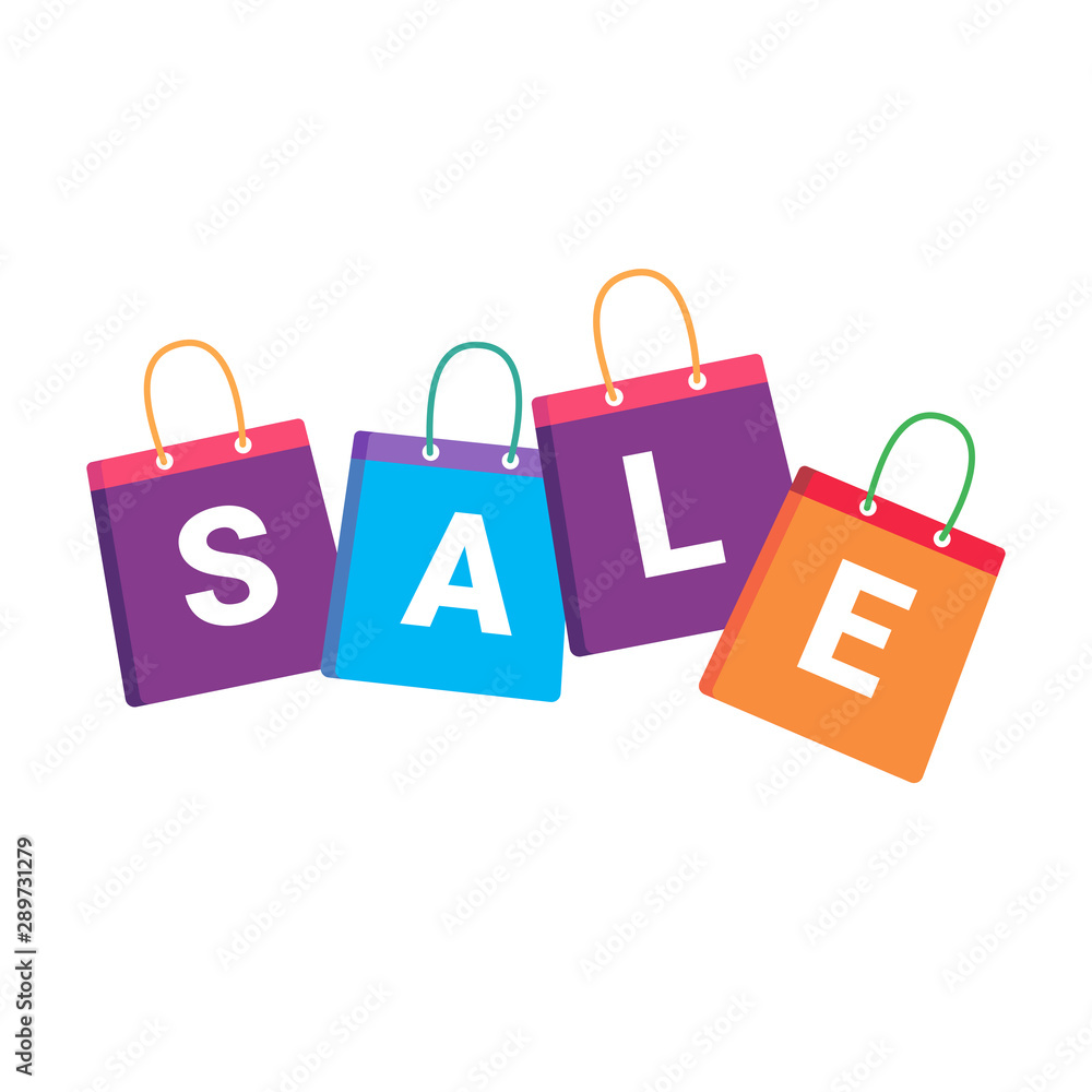 Fiery hot sale design with shopping bag. Eps10 Vector. Fiery hot sale design with shopping bag. Eps10 Vector.