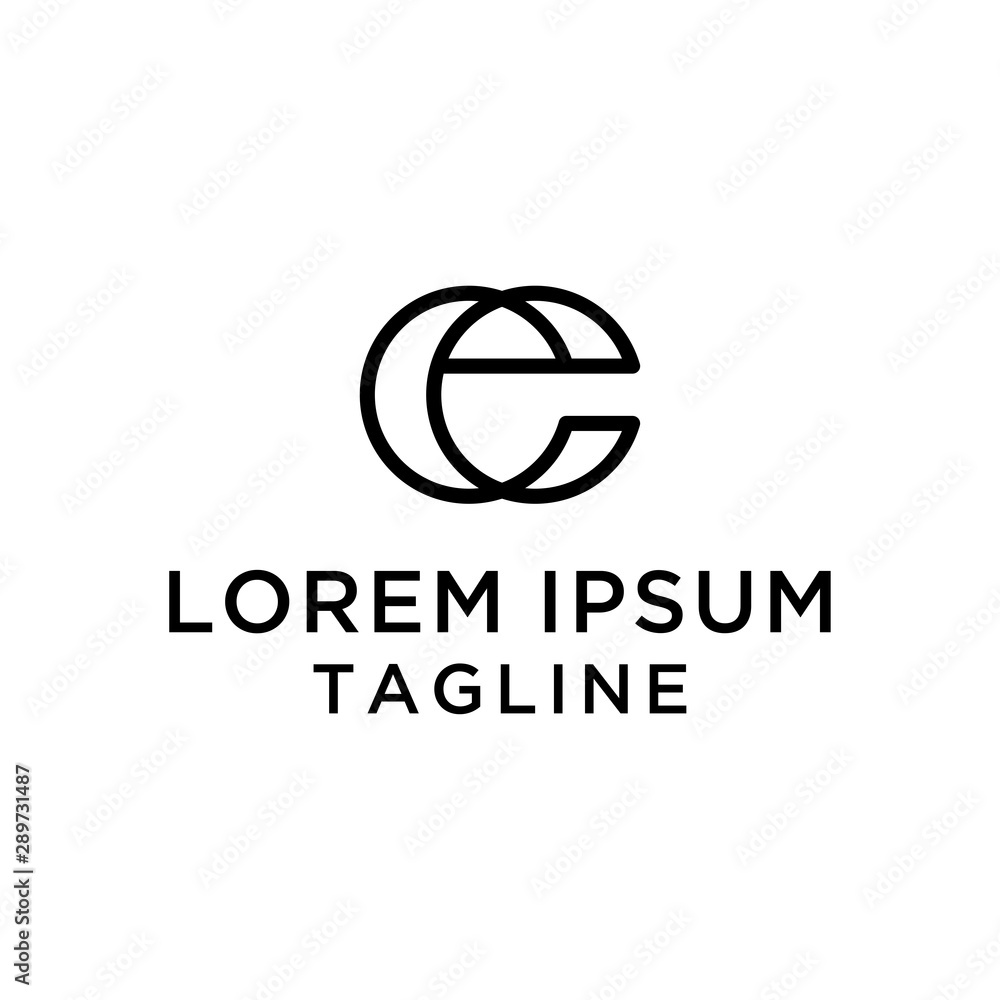 Monogram CE Logo Initial Vector Template Monogram CE Logo Initial Vector Template