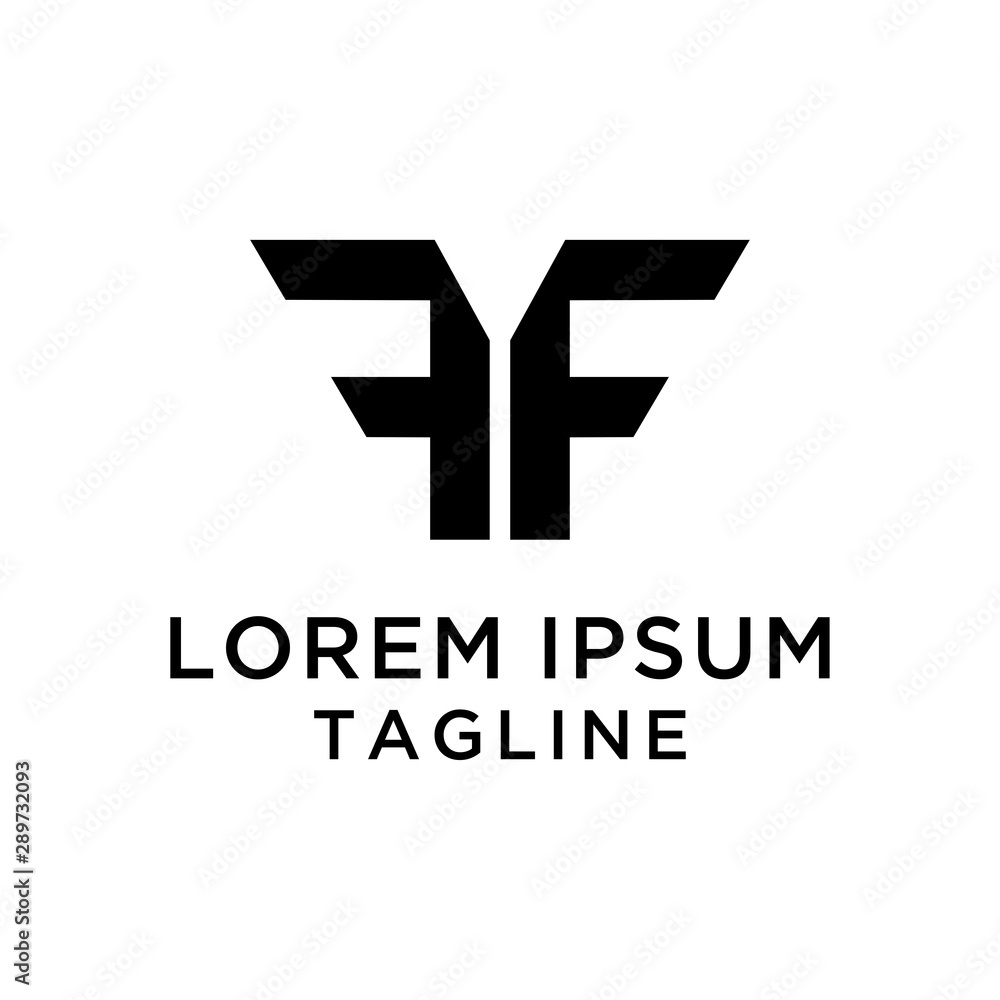 Obraz premium initial letter logo FF, logo template 