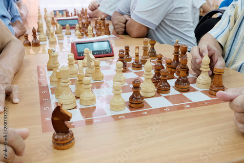 Canvas Print People play chess