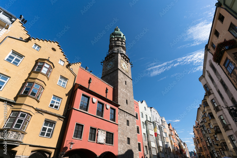 Innsbruck, the capital of Tyrol. Crossed by the river Inn, rich in history, there is the famous 