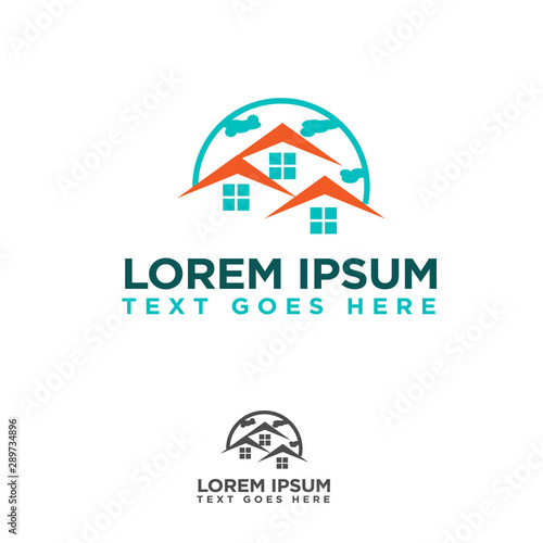 Real estate and home buildings logo icons template