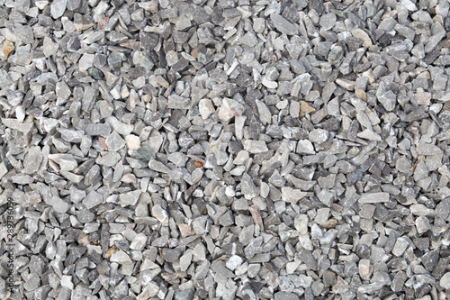 Crushed stone texture background. Crushed stone construction materials.