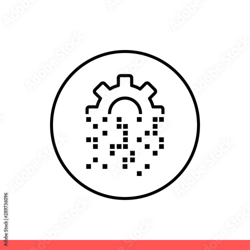 Digital transformation vector icon, technology symbol