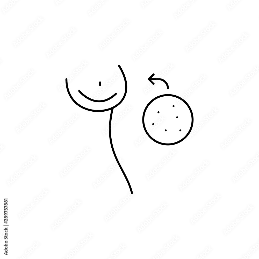 Obraz premium chest silicone line icon on white background