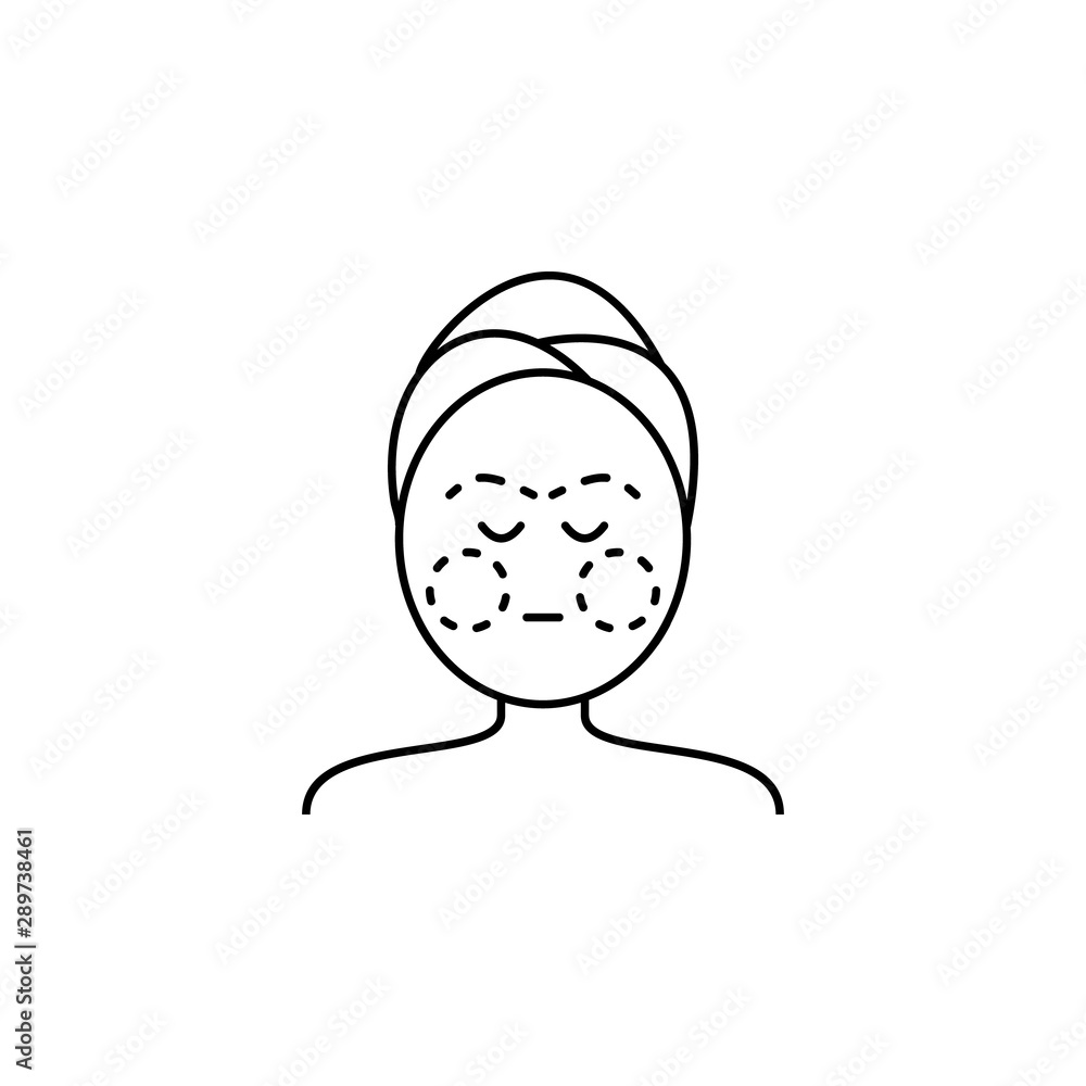 Fototapeta premium eyebrows shakes line icon on white background
