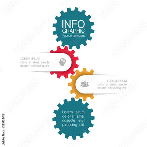 Vector iInfographic template for business, presentations, web design, 2 options.