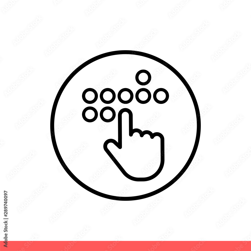 Braille vector icon Braille vector icon
