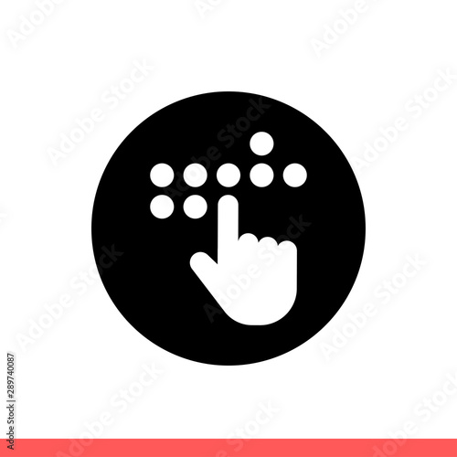 Braille vector icon