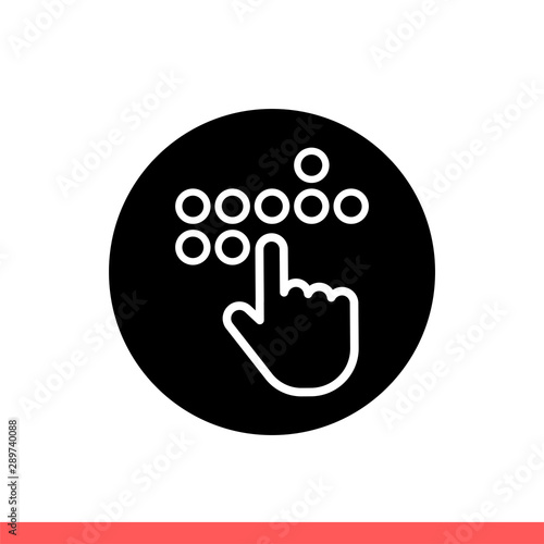 Braille vector icon