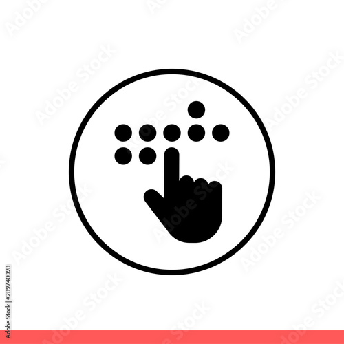 Braille vector icon