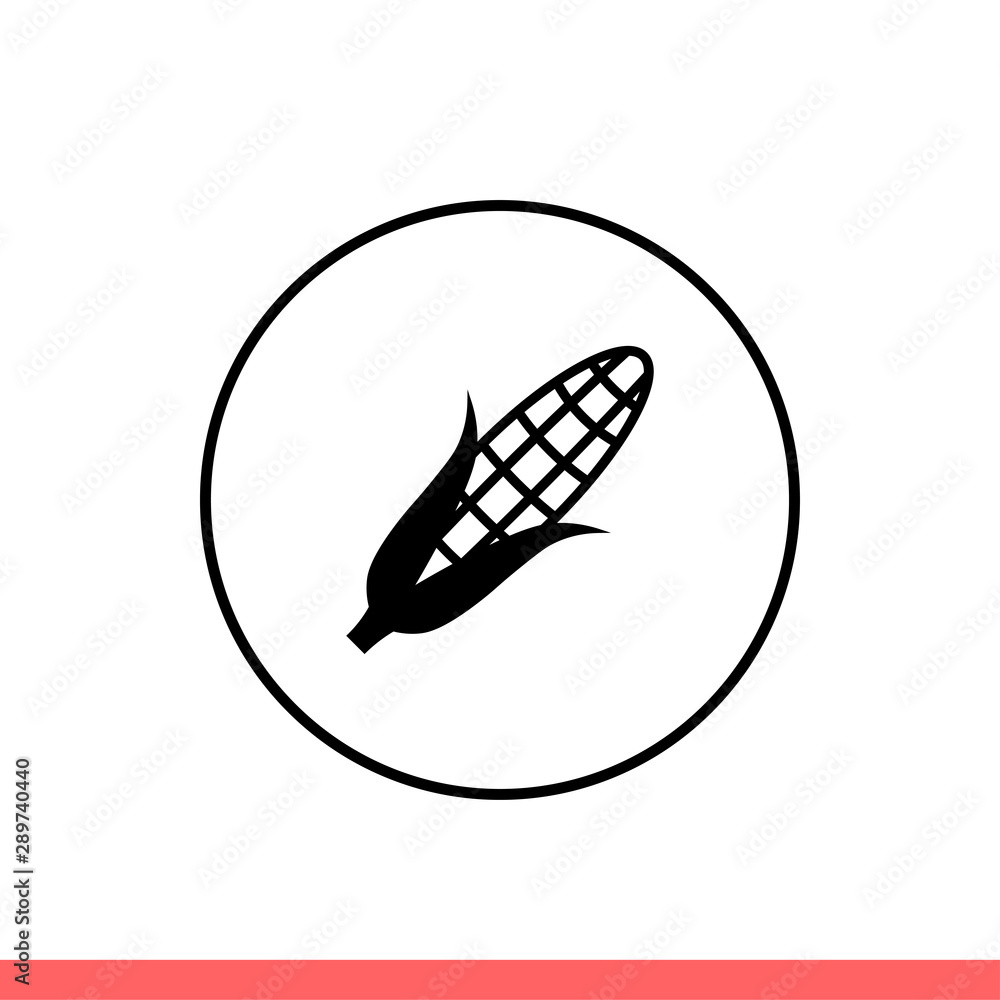 Corn vector icon, vegetables symbol Corn vector icon, vegetables symbol