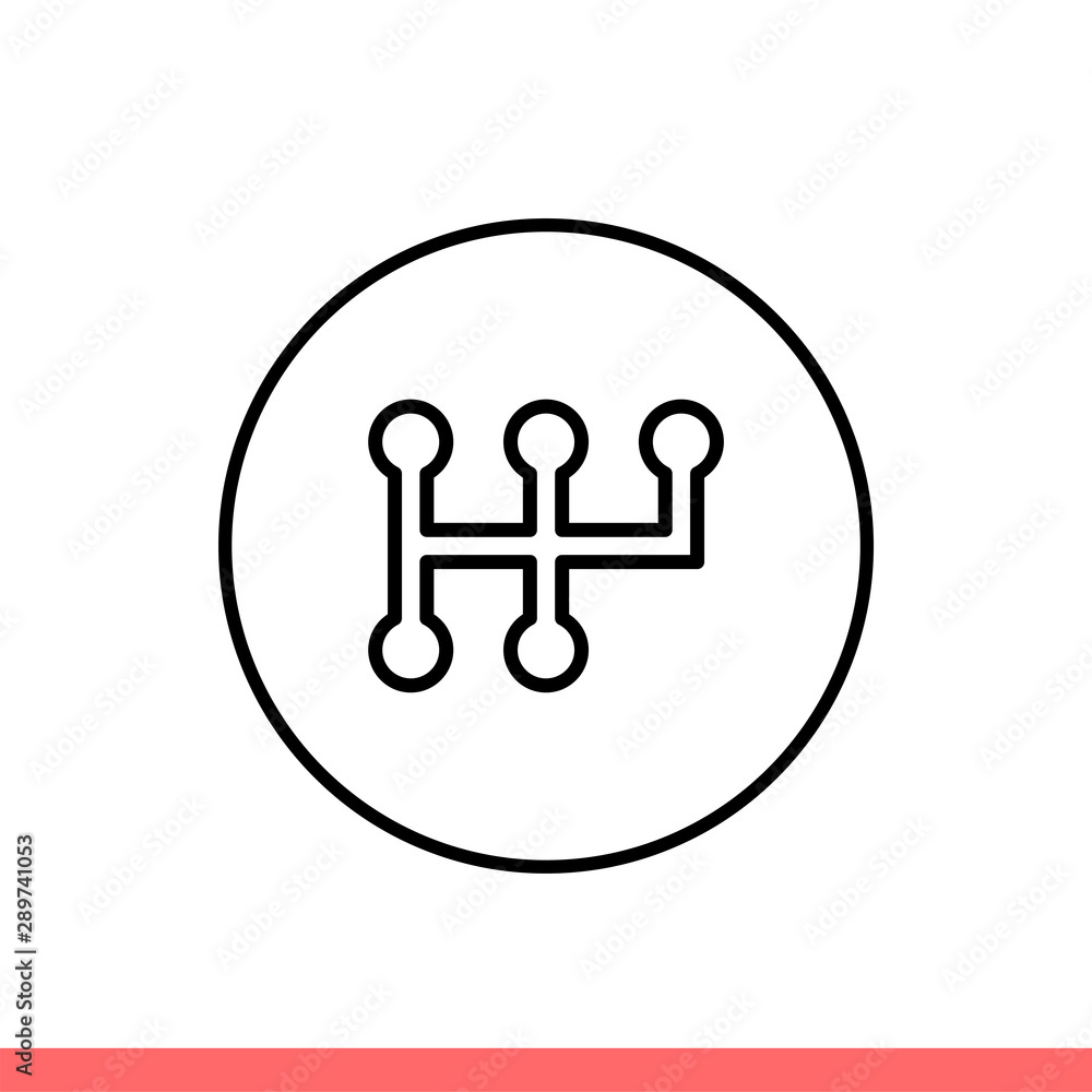 Manual transmission vector icon, gearbox symbol Manual transmission vector icon, gearbox symbol