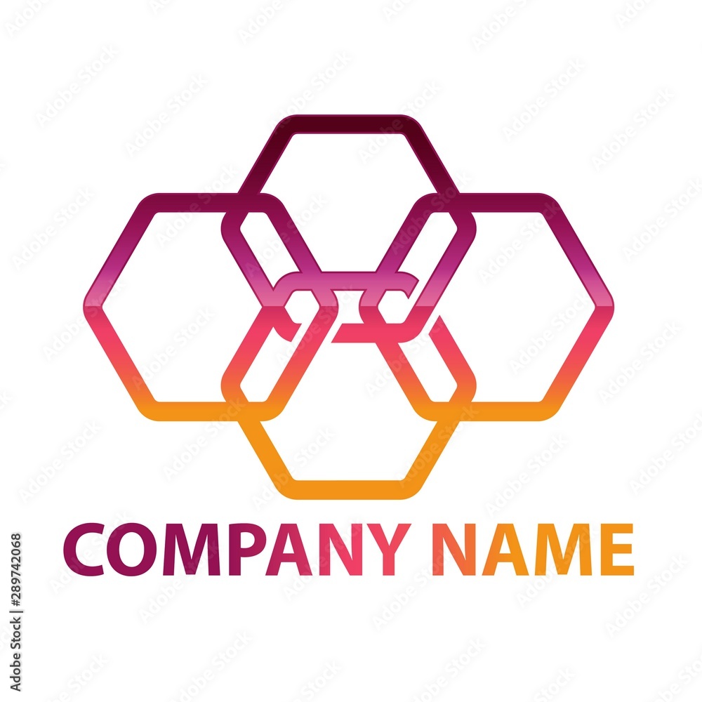 Hexagon - Vector logo concept illustration. Hexagon geometric polygonal logo Hexagon - Vector logo concept illustration. Hexagon geometric polygonal logo