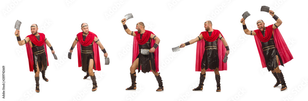 Gladiator isolated on white background Gladiator isolated on white background