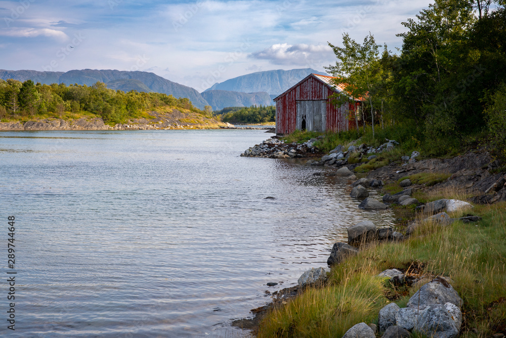 Seahouse by the seashore in Northern Norway Seahouse by the seashore in Northern Norway
