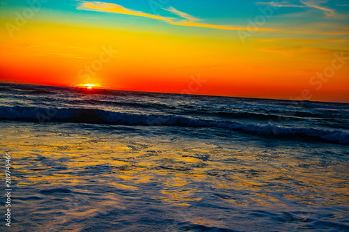 Anochecer playa Vieux Boucao Landas Francia