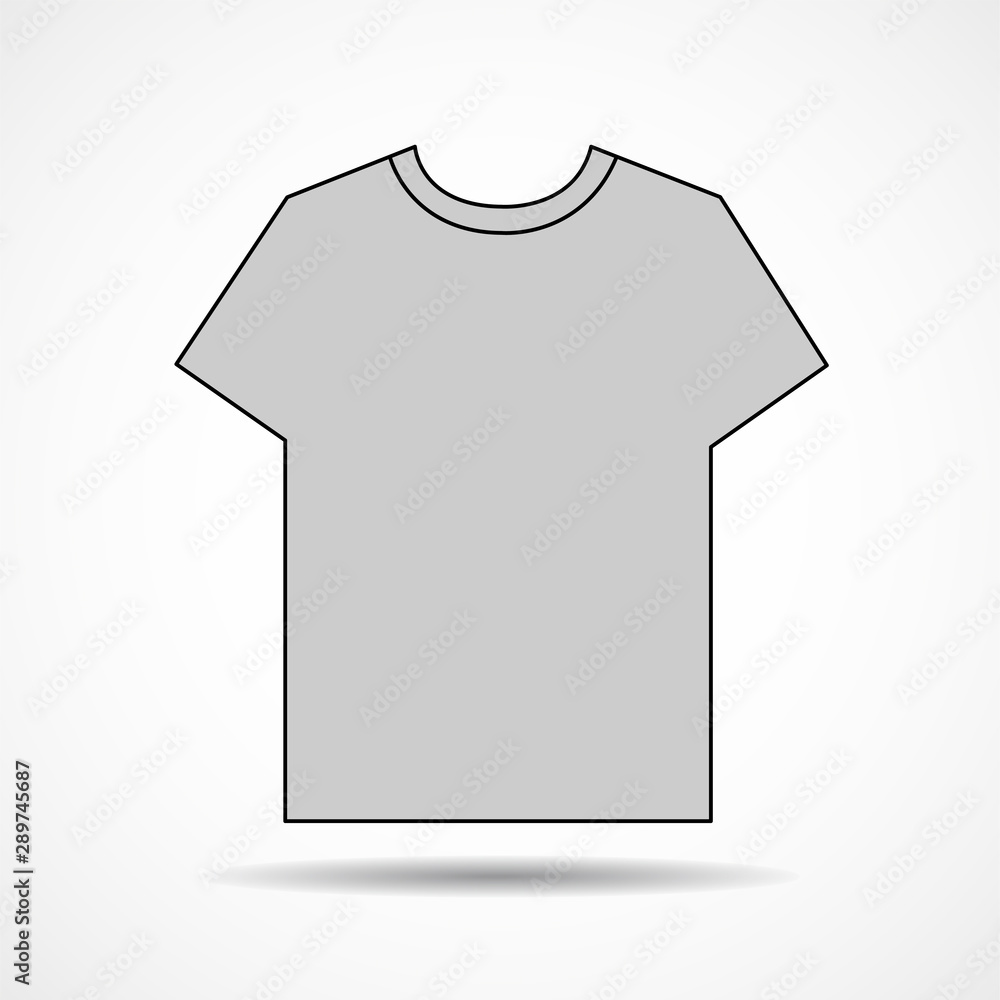 Front templates simple grey T-shirt. Vector illustration Front templates simple grey T-shirt. Vector illustration