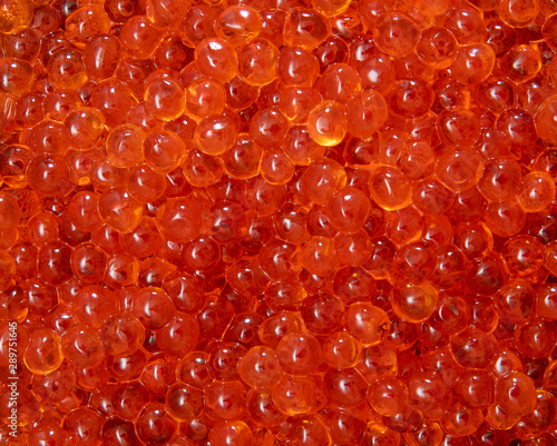 Red caviar close up background