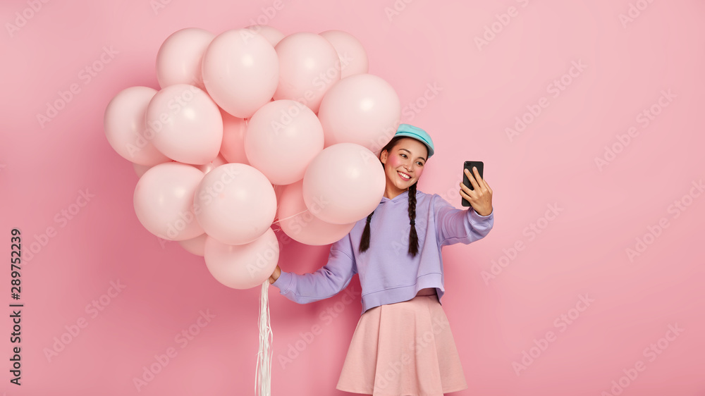 Free Photo Prompt | Stylish Korean Woman Captures Selfie in Luxury Hotel  Room
