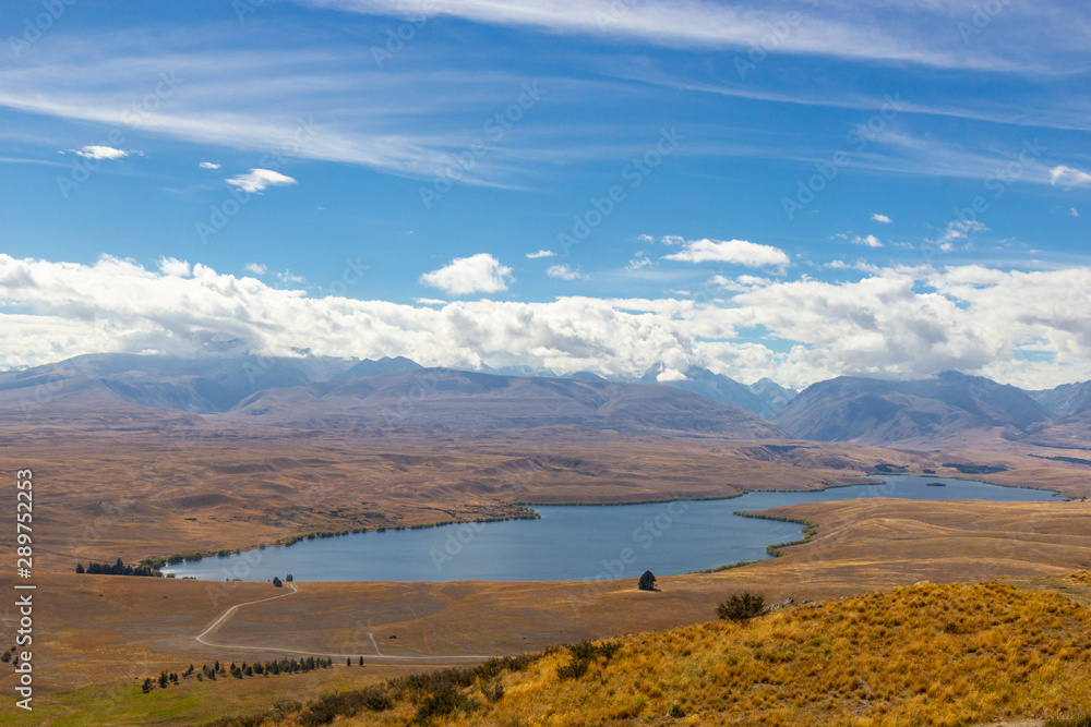 View of Lake Tekapo from Mount John observatory View of Lake Tekapo from Mount John observatory