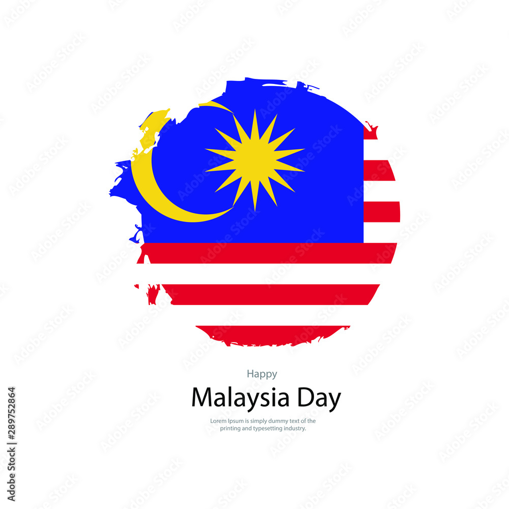 Fototapeta premium Malaysia Day banner design. Vector illustrator