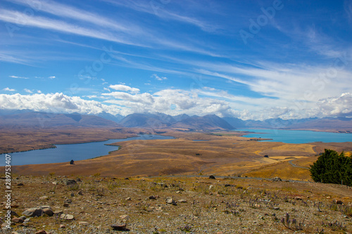 View of Lake Tekapo from Mount John observatory