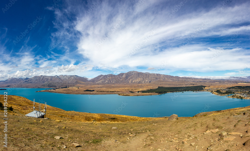 View of Lake Tekapo from Mount John observatory View of Lake Tekapo from Mount John observatory