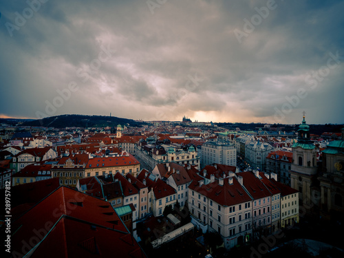 Prague city overlook