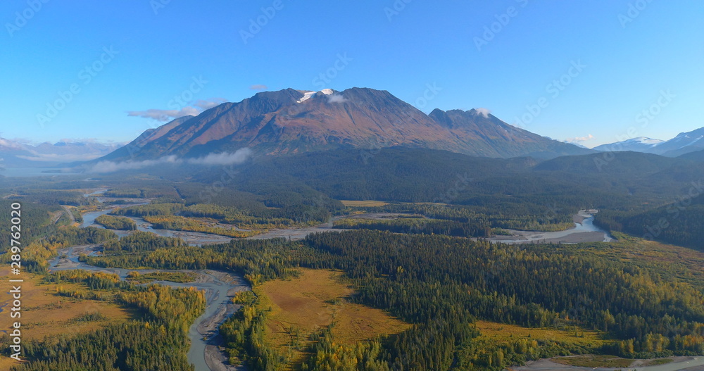 Beautiful mountain scenery in Alaska 