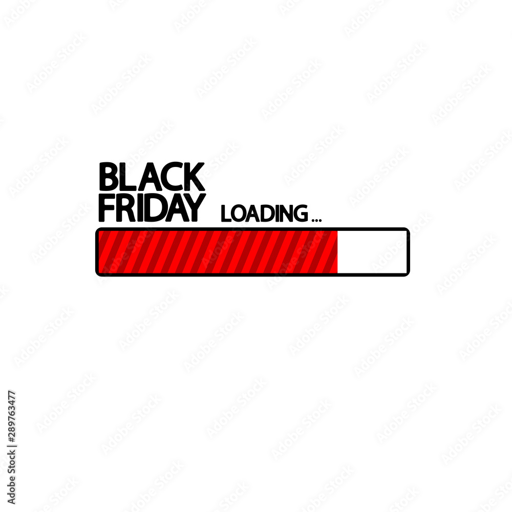 Black Friday Sale, progress loading bar design template, vector illustration Black Friday Sale, progress loading bar design template, vector illustration