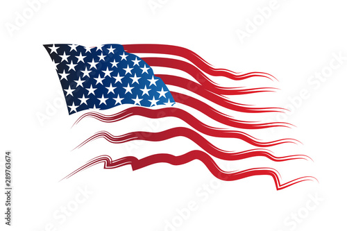 American USA flag vector image